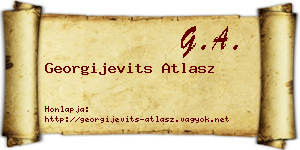 Georgijevits Atlasz névjegykártya